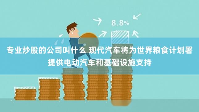专业炒股的公司叫什么 现代汽车将为世界粮食计划署提供电动汽车和基础设施支持